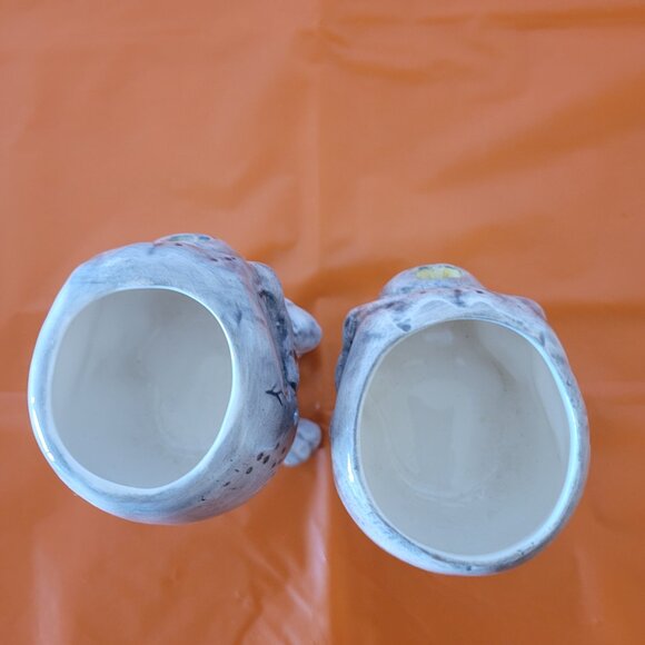 Set of 2 Halloween Skull Ceramic Votive or Tea Light Candle Holders - Picture 4 of 4